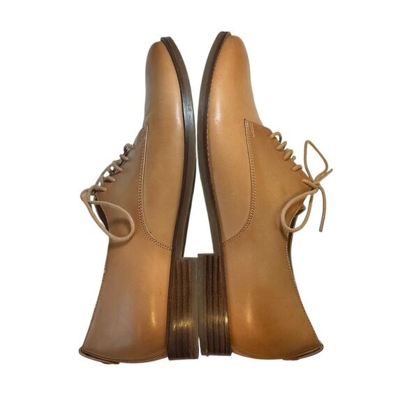 Vionic Weslyn Lace Up Oxford Loafers Size 10 Leather Tan Comfort Shoe Office - Picture 8 of 9